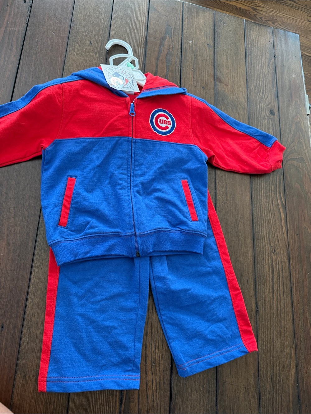 Chicago Cubs Red & Royal Blue Kids Hoodie & Shorts Set